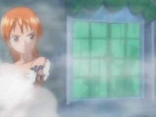 One piece adult film nami in extended bath scene